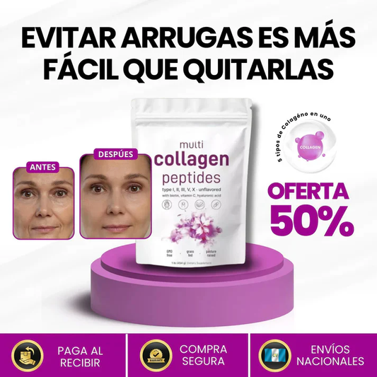 Multi Colágeno Hidrolizado 5 Tipos - Piel, Cabello, Uñas y Articulaciones✨