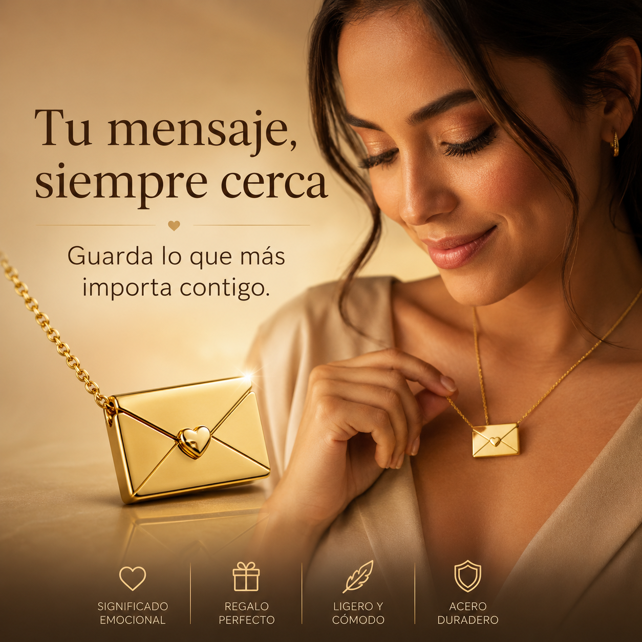 Collar Mensaje Eterno “Tu Mensaje Cerca del Corazón”